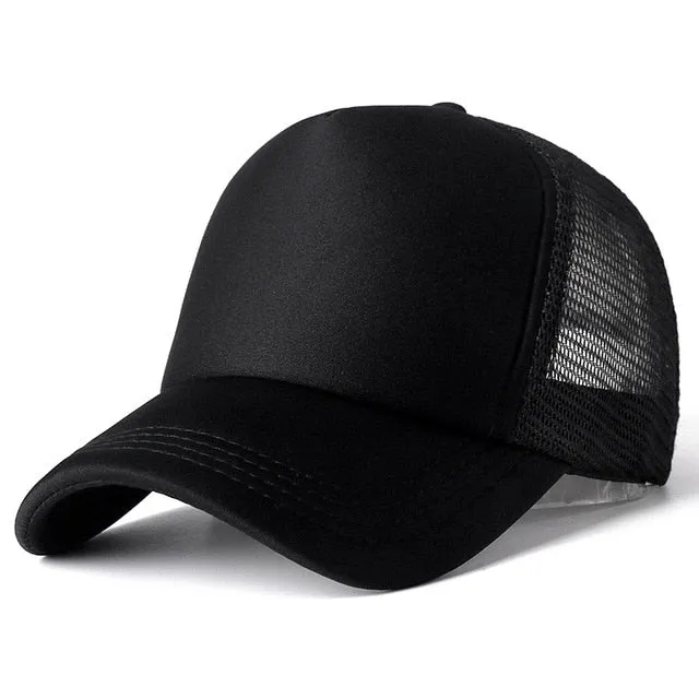 1 PCS Unisex Casual Plain Mesh Baseball Cap