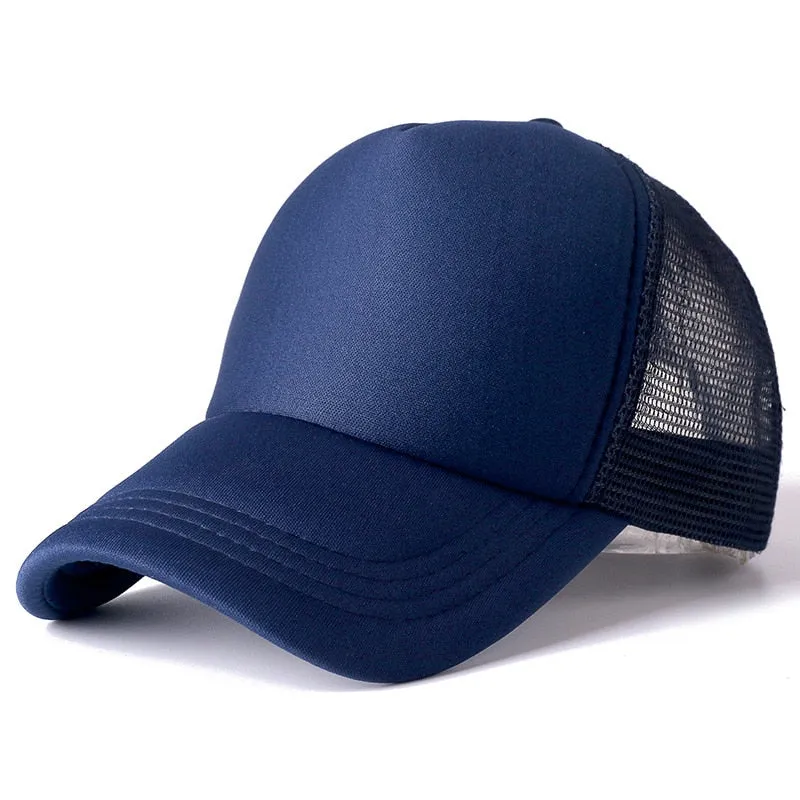 1 PCS Unisex Casual Plain Mesh Baseball Cap