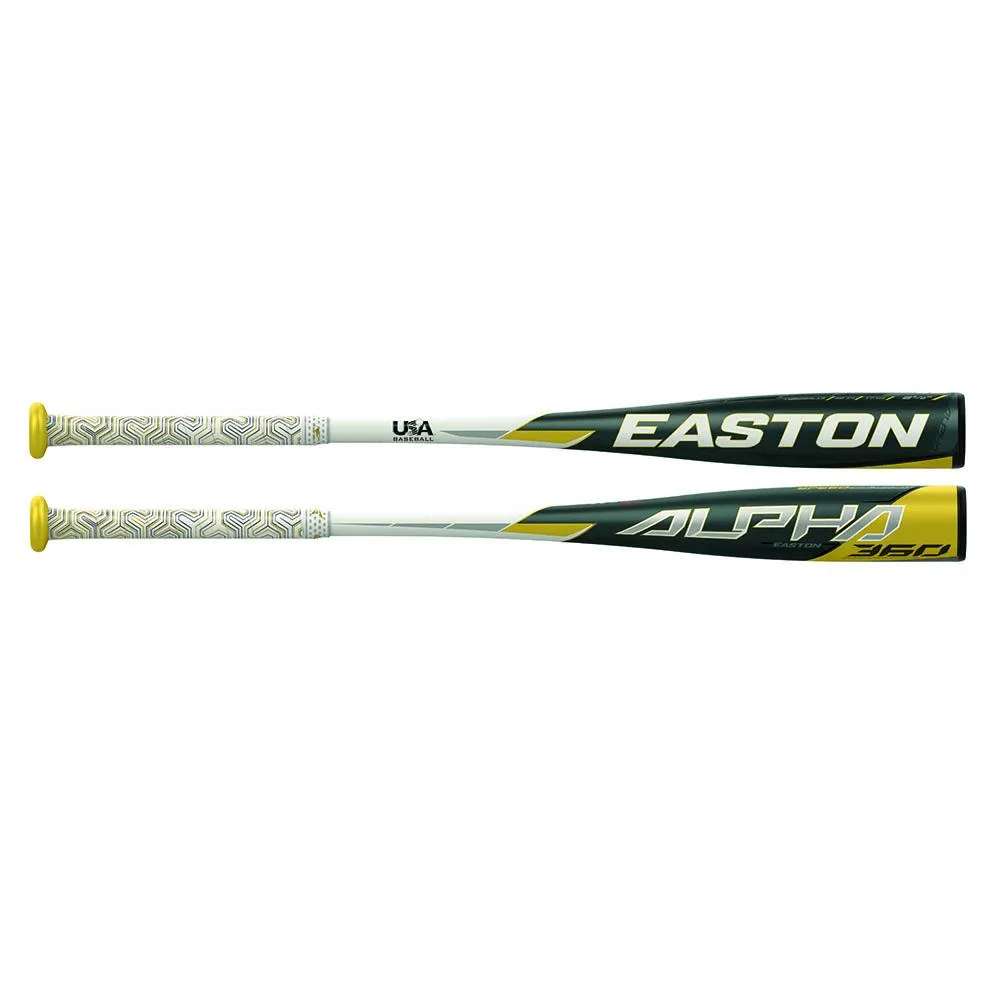 2020 Easton ALPHA 360 -13 2 1/2" 1 Piece Speed Balanced USA Baseball Bat: YBB20AL13