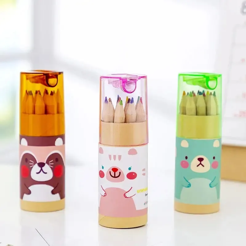 3-Pack: 12-Color Cute Pencils Creative Stationery Cute Bear