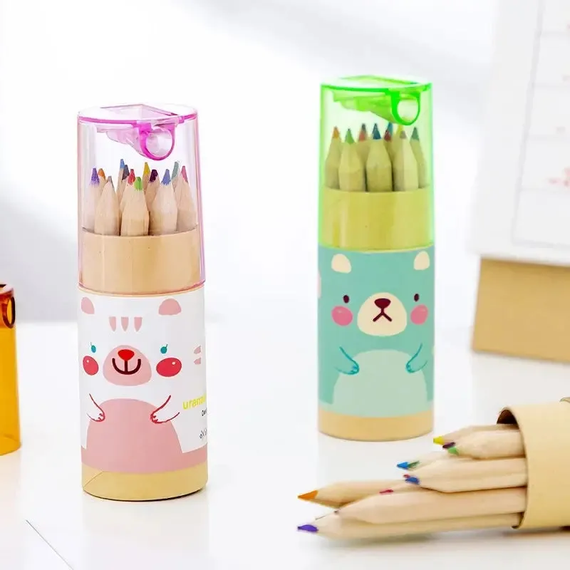 3-Pack: 12-Color Cute Pencils Creative Stationery Cute Bear