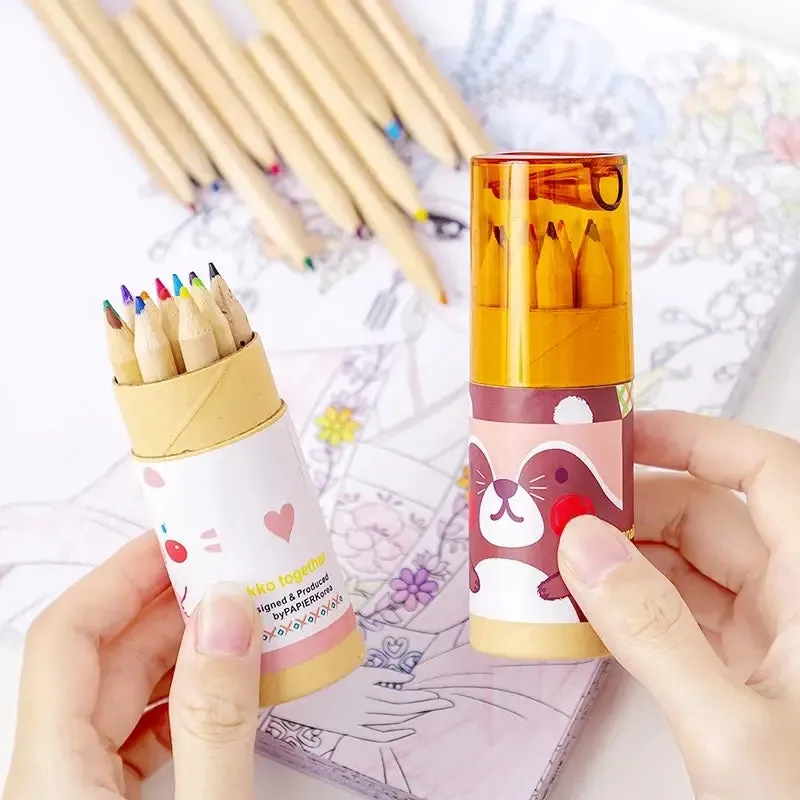 3-Pack: 12-Color Cute Pencils Creative Stationery Cute Bear