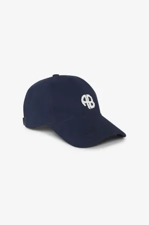 Anine Bing - Jeremy Baseball Cap AB Monogram in Pacific Blue