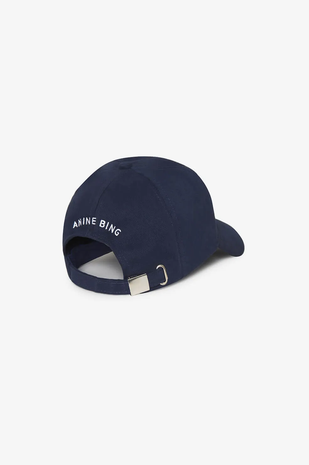 Anine Bing - Jeremy Baseball Cap AB Monogram in Pacific Blue