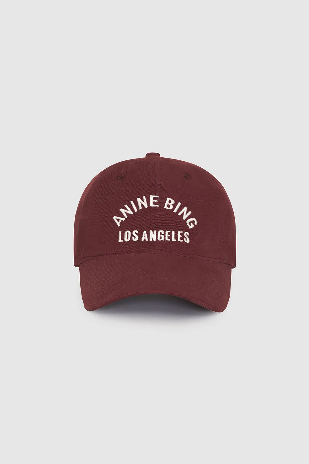 Anine Bing - Jeremy Baseball Cap LA in Dark Cherry