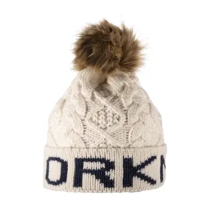 Aran Diamond Cable Orkney Pom Pom Hat