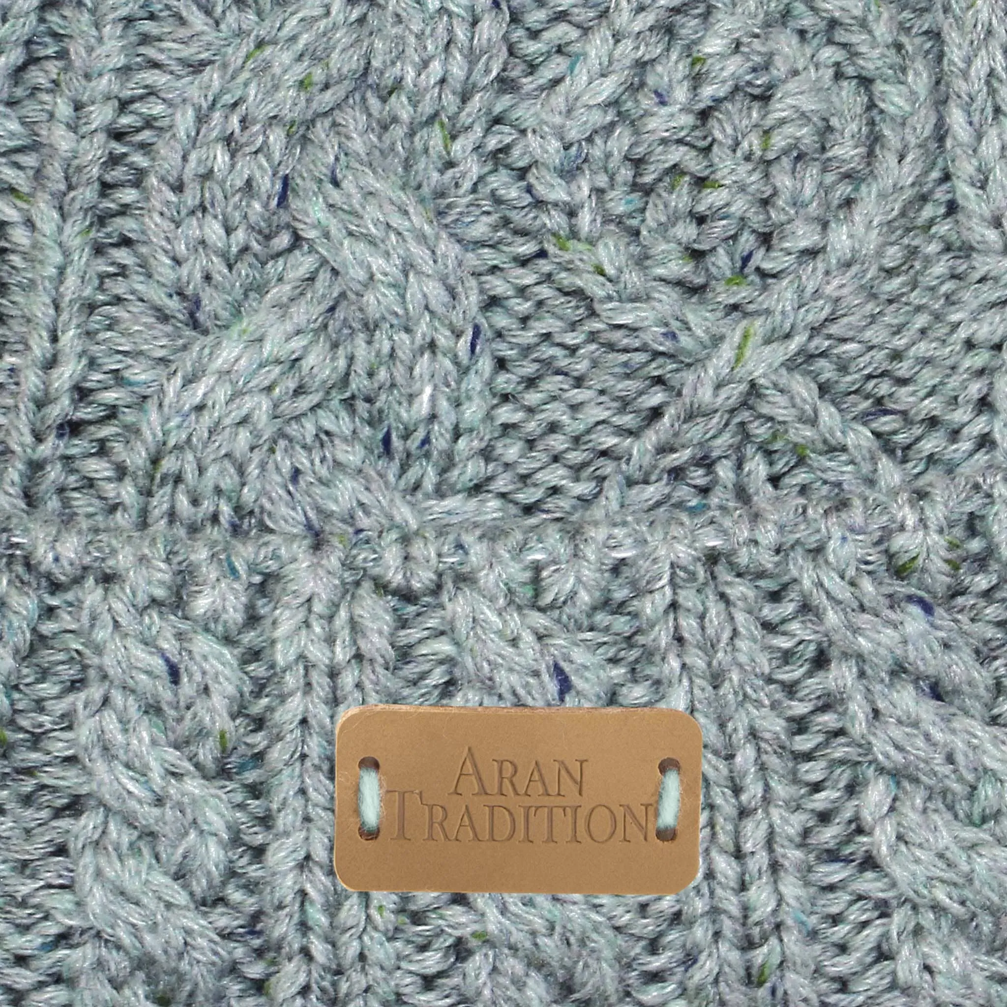 Aran Donegal Cable Turn up Beanie Hat