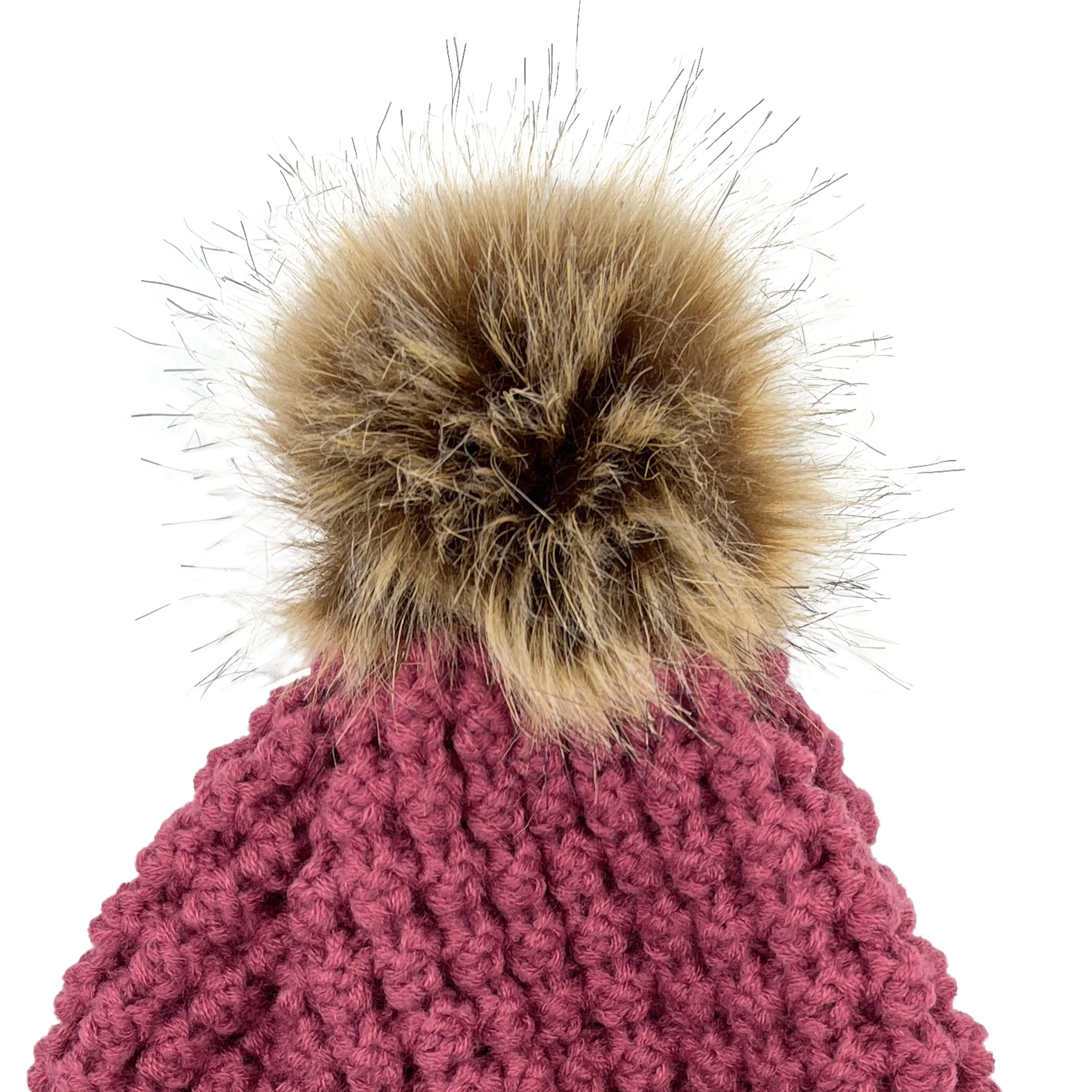 Aran Popcorn Stitch Bobble Hat