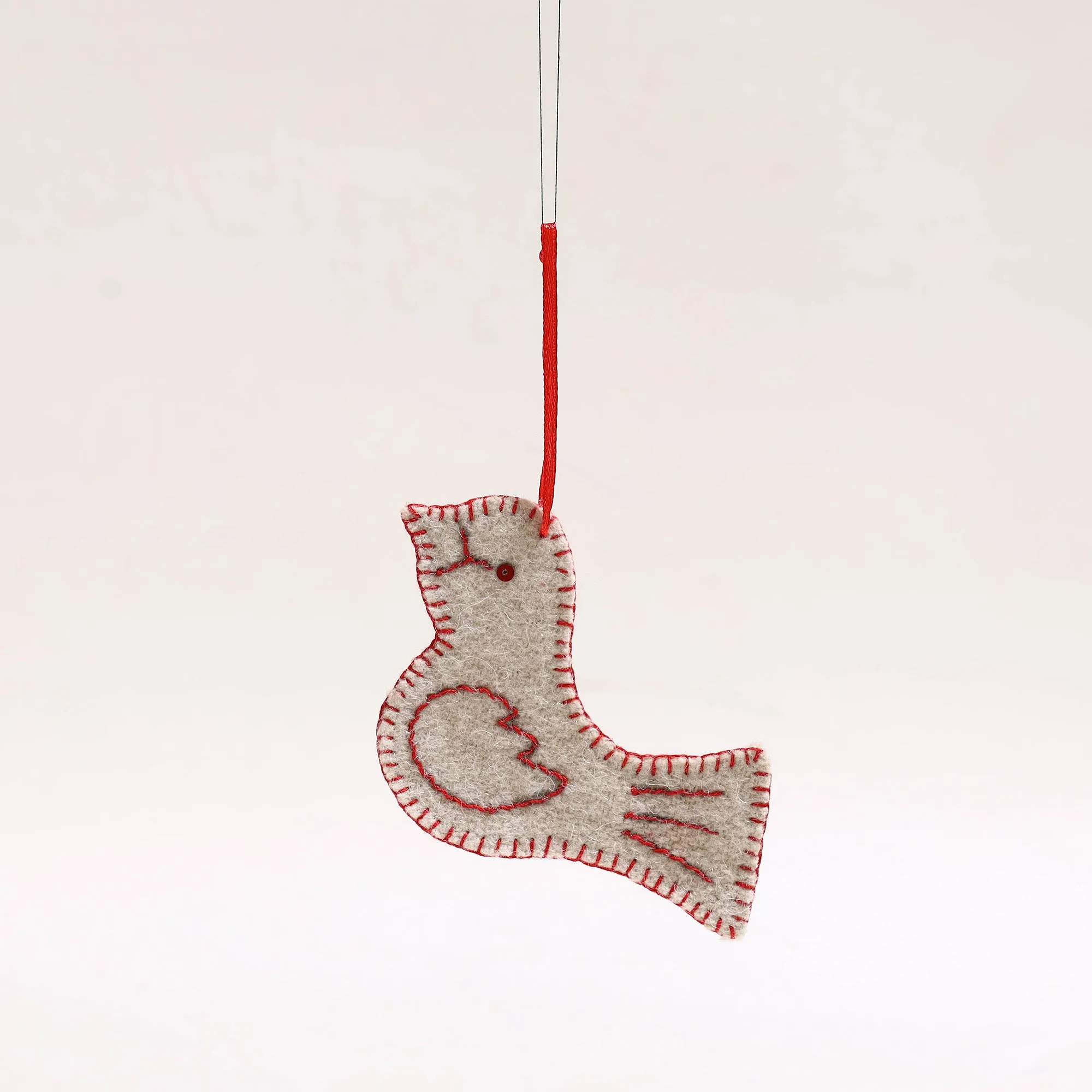 Bird- Handmade Felt Christmas Ornament