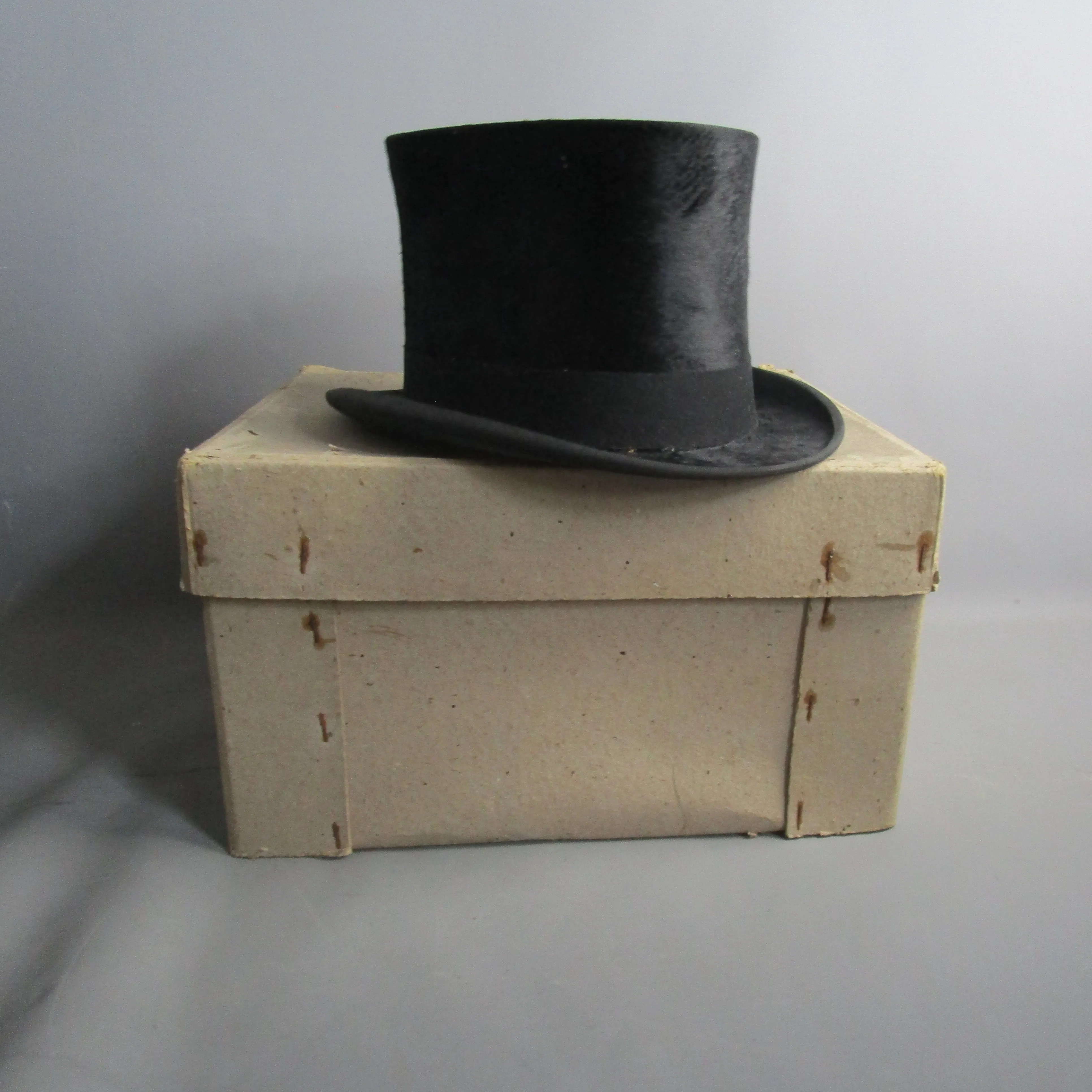 Black Silk Top Hat Lincoln Bennett & Co London In Box Vintage Retro circa 1940's