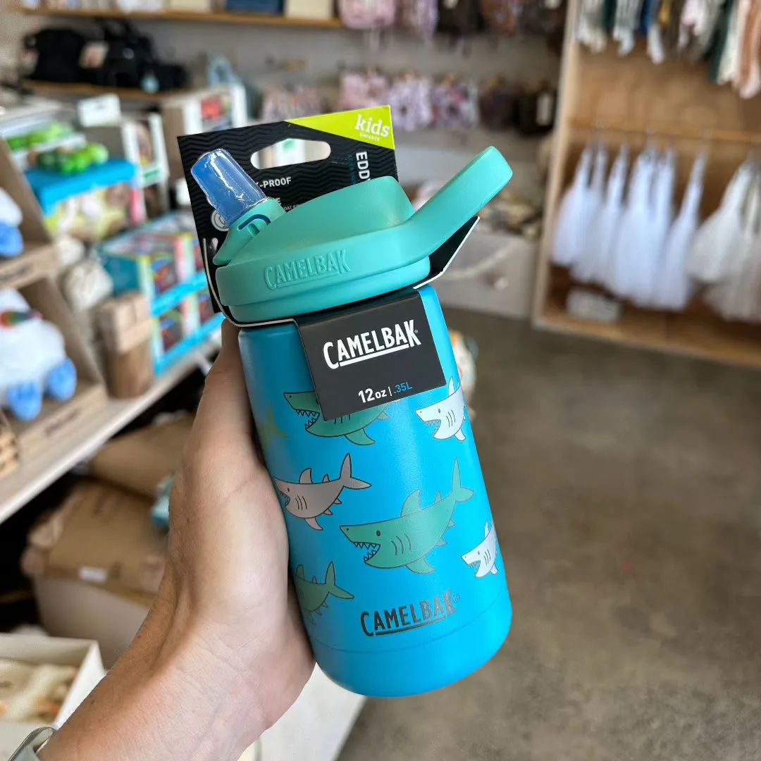 CamelBak Eddy  Kids Insulated Stainless Steel Bottle - 0.35L- Limited Edition- Sharks