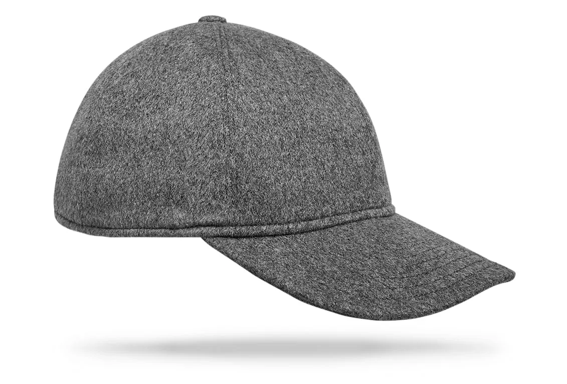 Cashmere Baseball Cap - Heather Grey