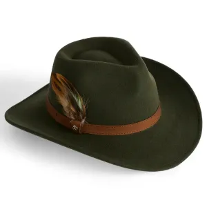 Cheltenham Wool Felt Ladies Fedora - Hunter by Failsworth