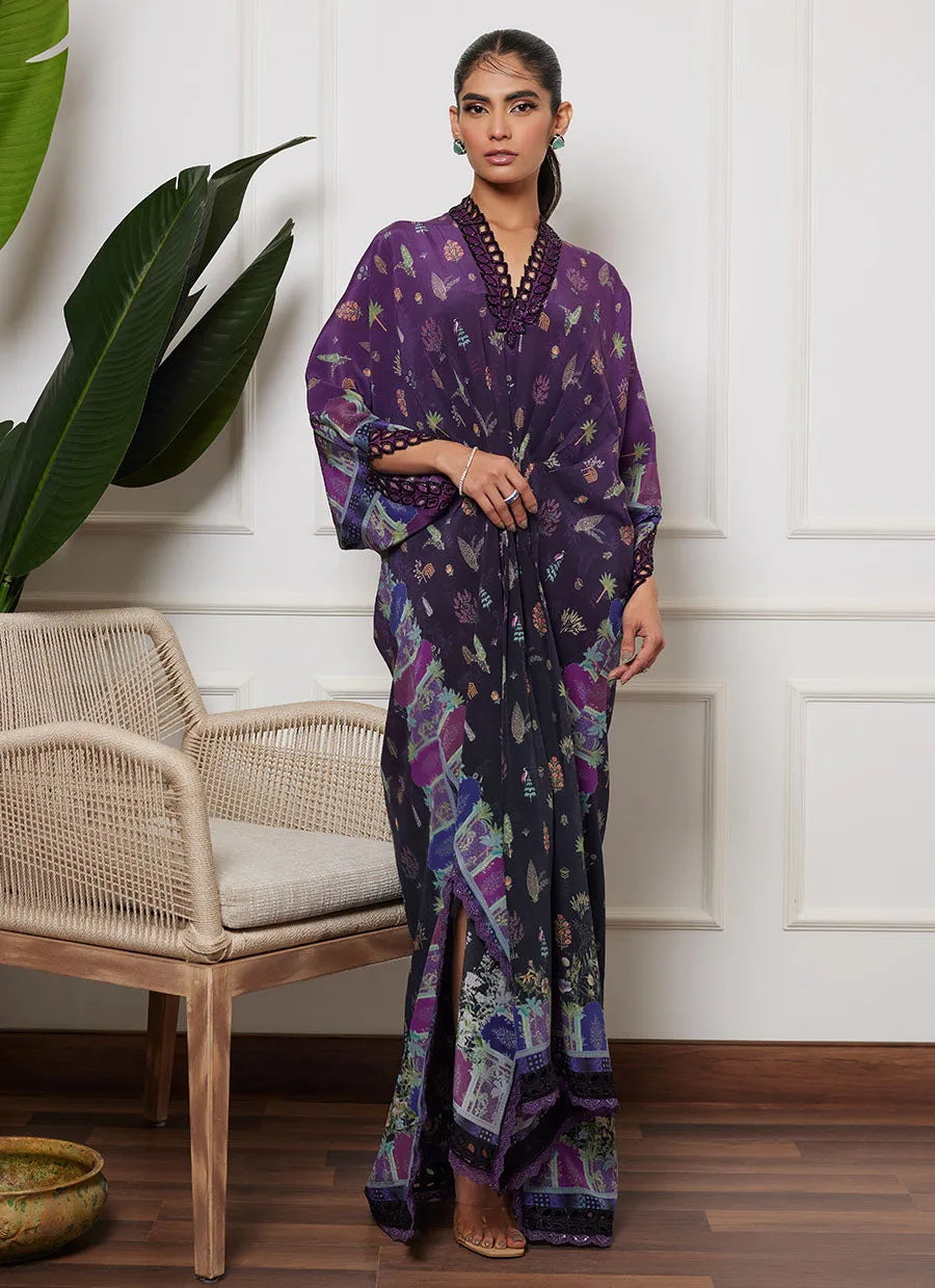 Chione Aubergine Kaftan