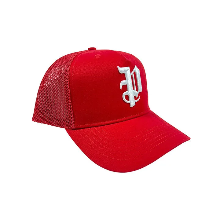 Cotton Twill Trucker Hat (Red) - PA2054TTGR224