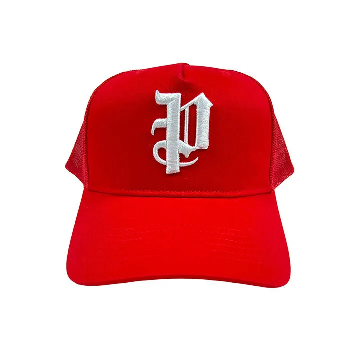 Cotton Twill Trucker Hat (Red) - PA2054TTGR224