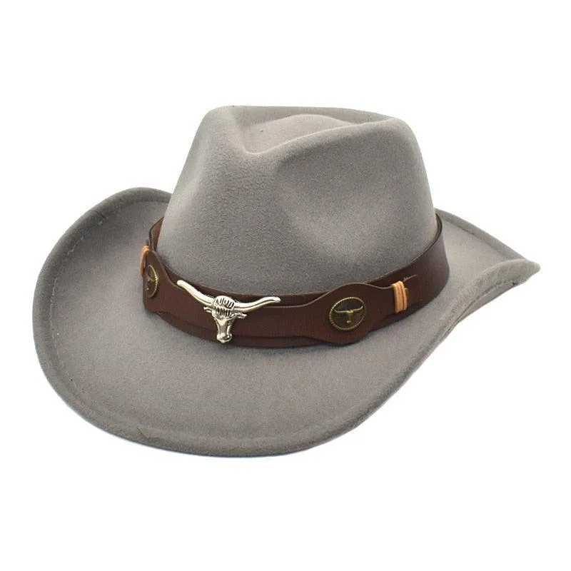 cowboy hat monochrome felt  Unisex