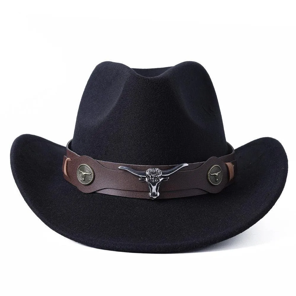 cowboy hat monochrome felt  Unisex