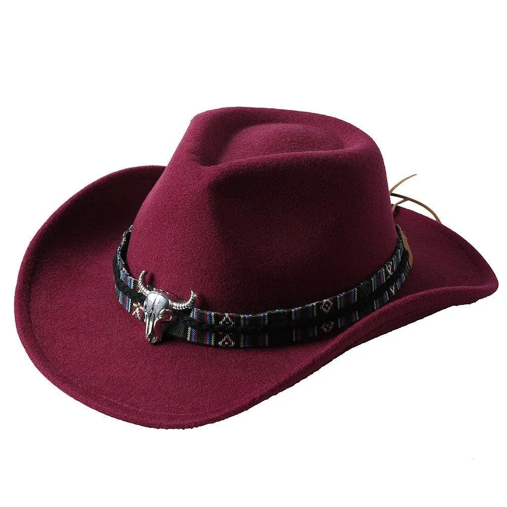 cowboy hat monochrome felt  Unisex