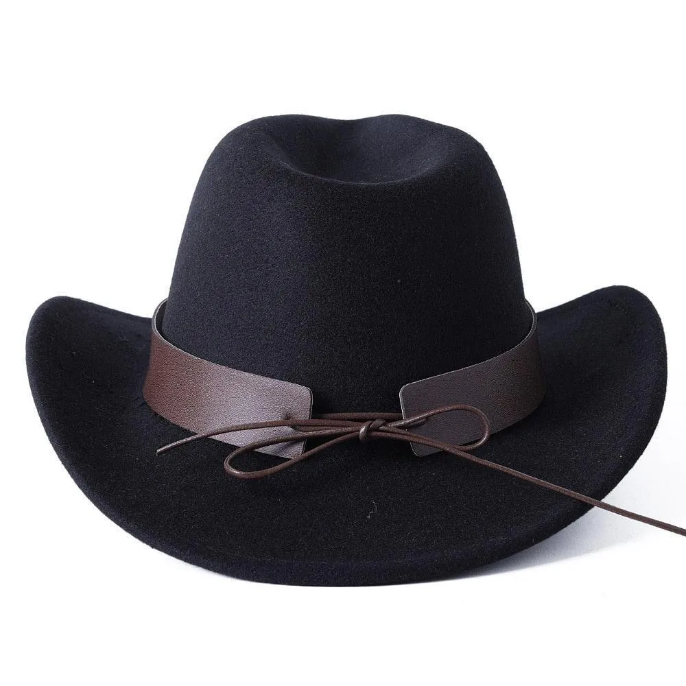 cowboy hat monochrome felt  Unisex