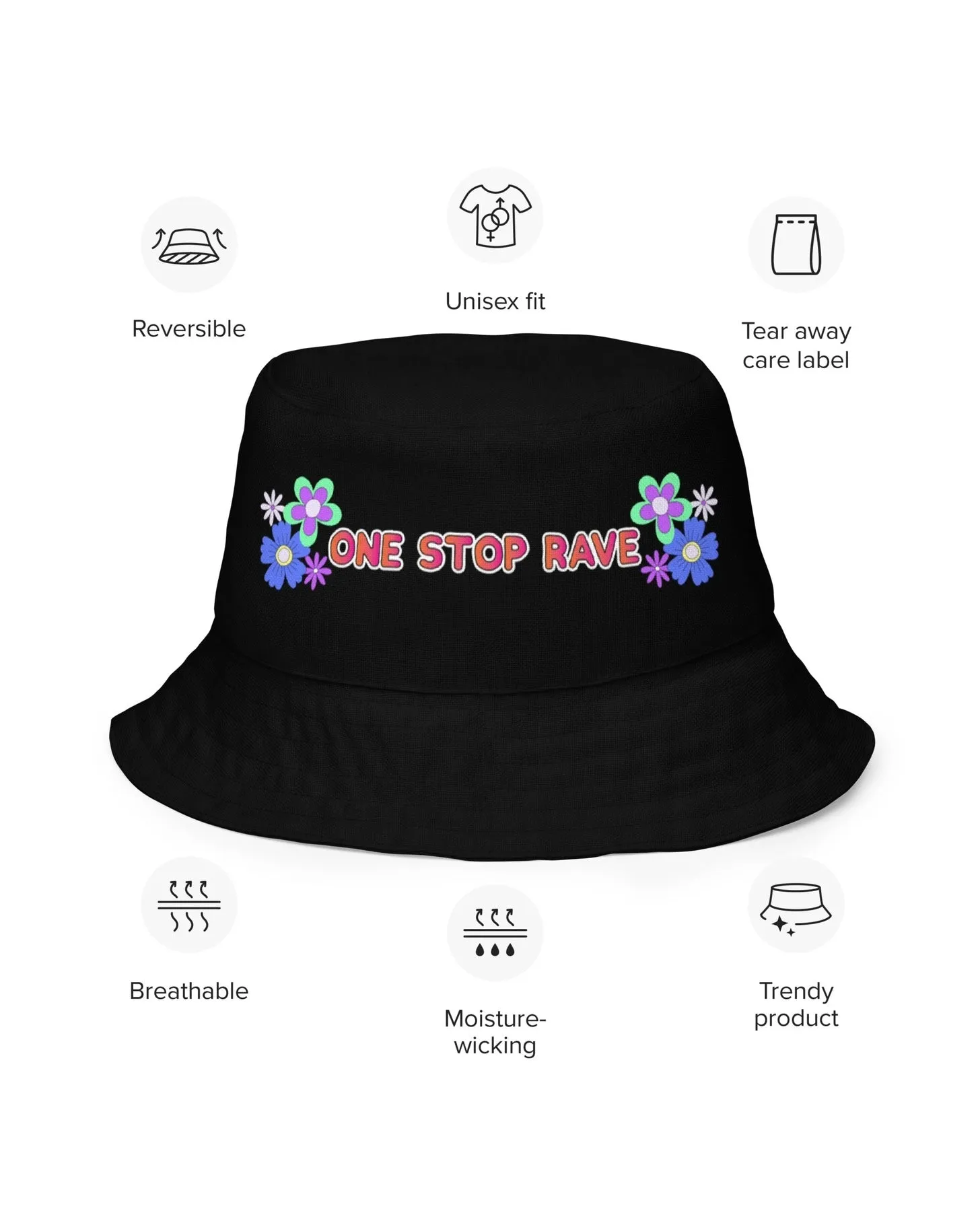 Crazy Daisy Reversible Bucket Hat