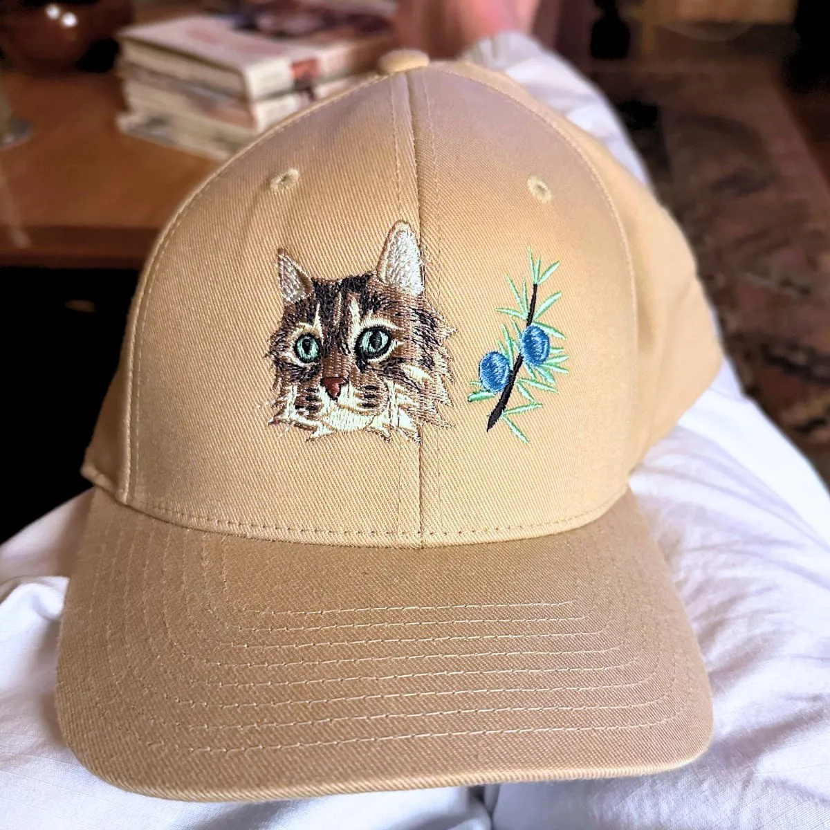 Custom Embroidered Cat Hat with Same Design