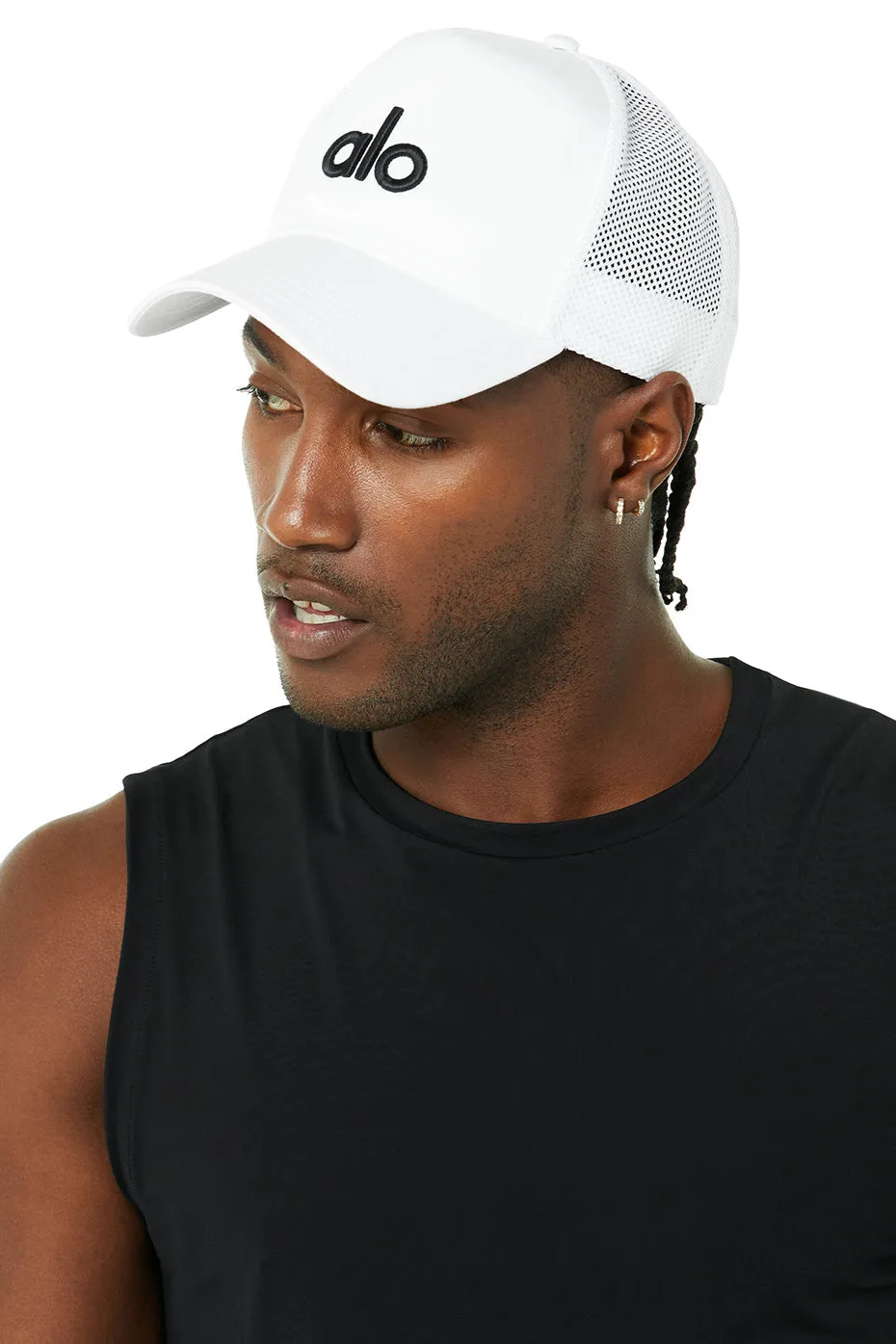 District Trucker Hat - White/Black