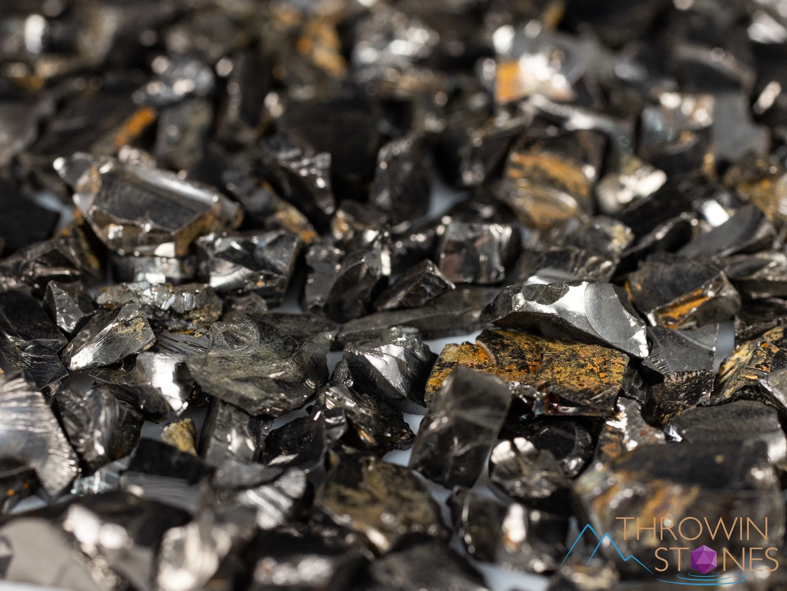 Elite NOBLE SHUNGITE Raw Crystal Chips from Raquirite, Colombia - Home Decor for EMF Radiation Protection, E1729