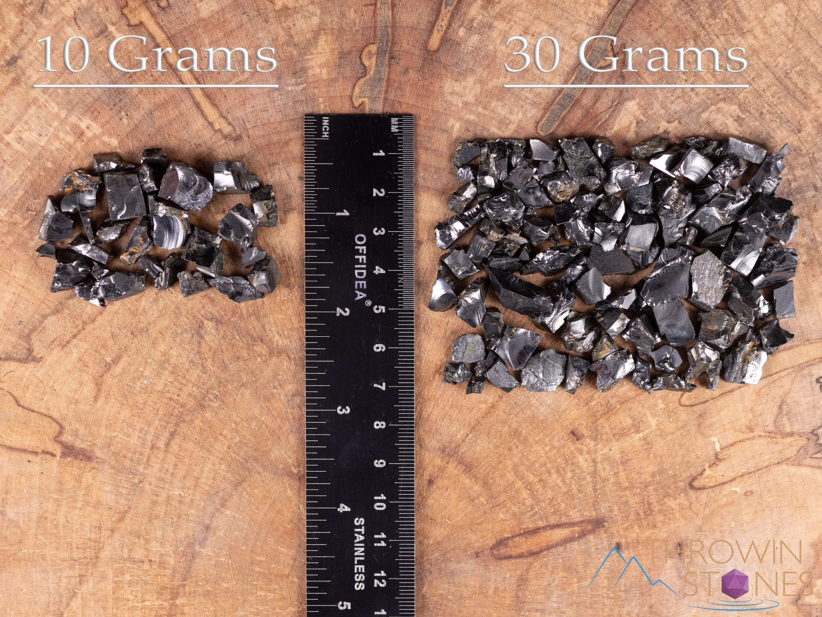 Elite NOBLE SHUNGITE Raw Crystal Chips from Raquirite, Colombia - Home Decor for EMF Radiation Protection, E1729