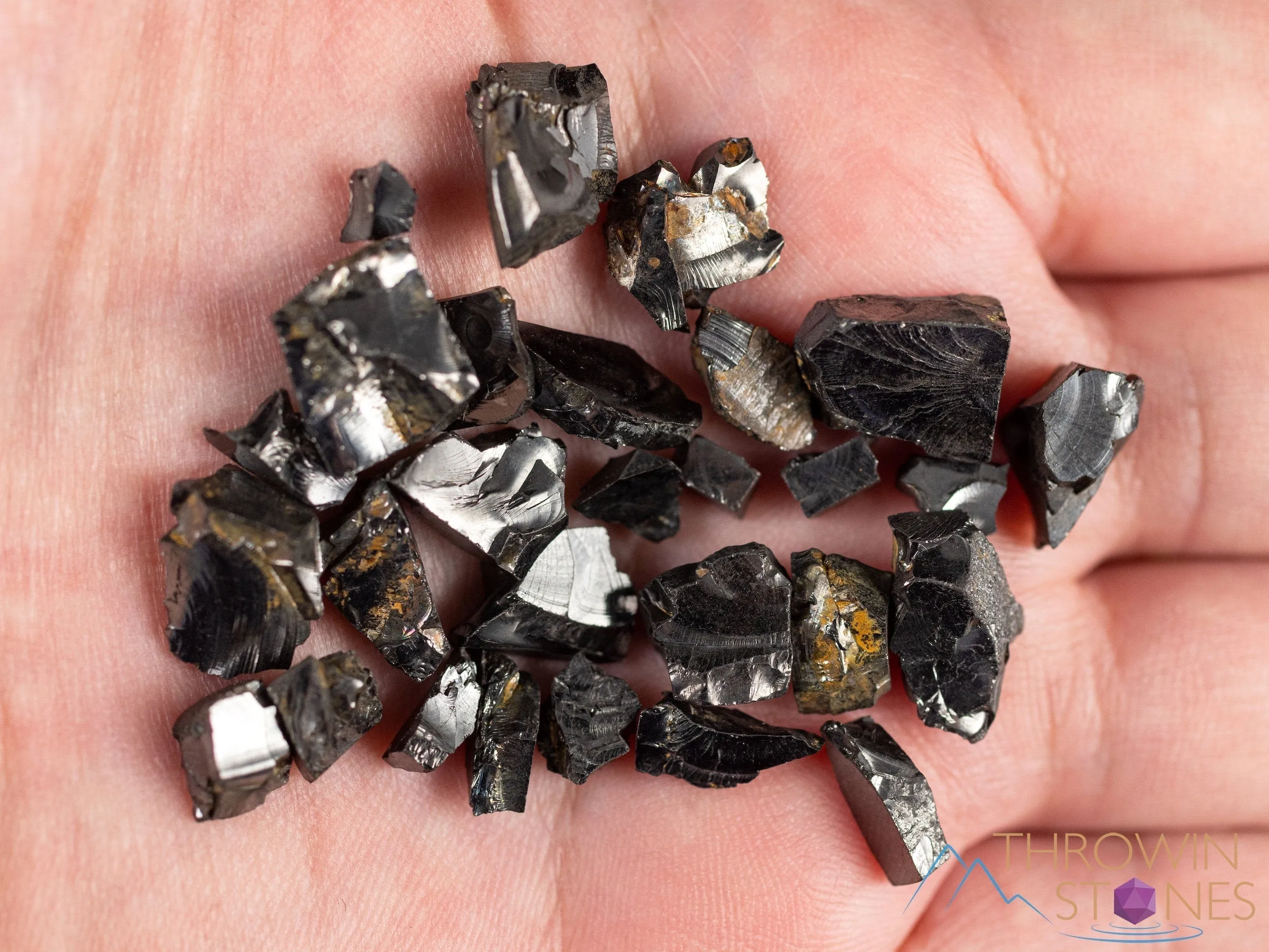 Elite NOBLE SHUNGITE Raw Crystal Chips from Raquirite, Colombia - Home Decor for EMF Radiation Protection, E1729