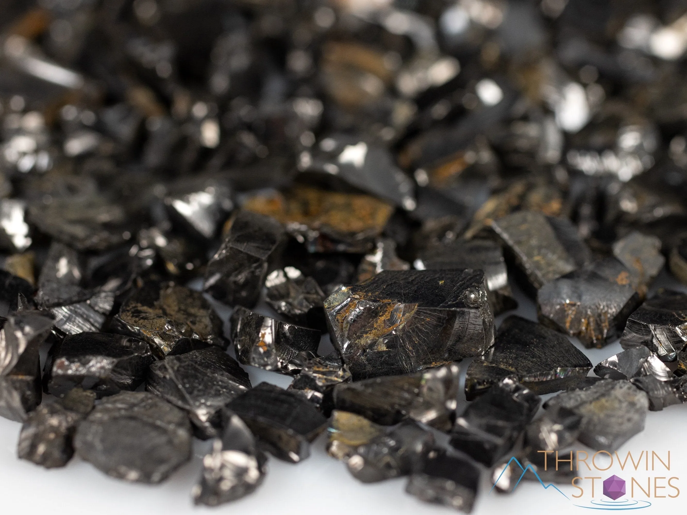 Elite NOBLE SHUNGITE Raw Crystal Chips from Raquirite, Colombia - Home Decor for EMF Radiation Protection, E1729