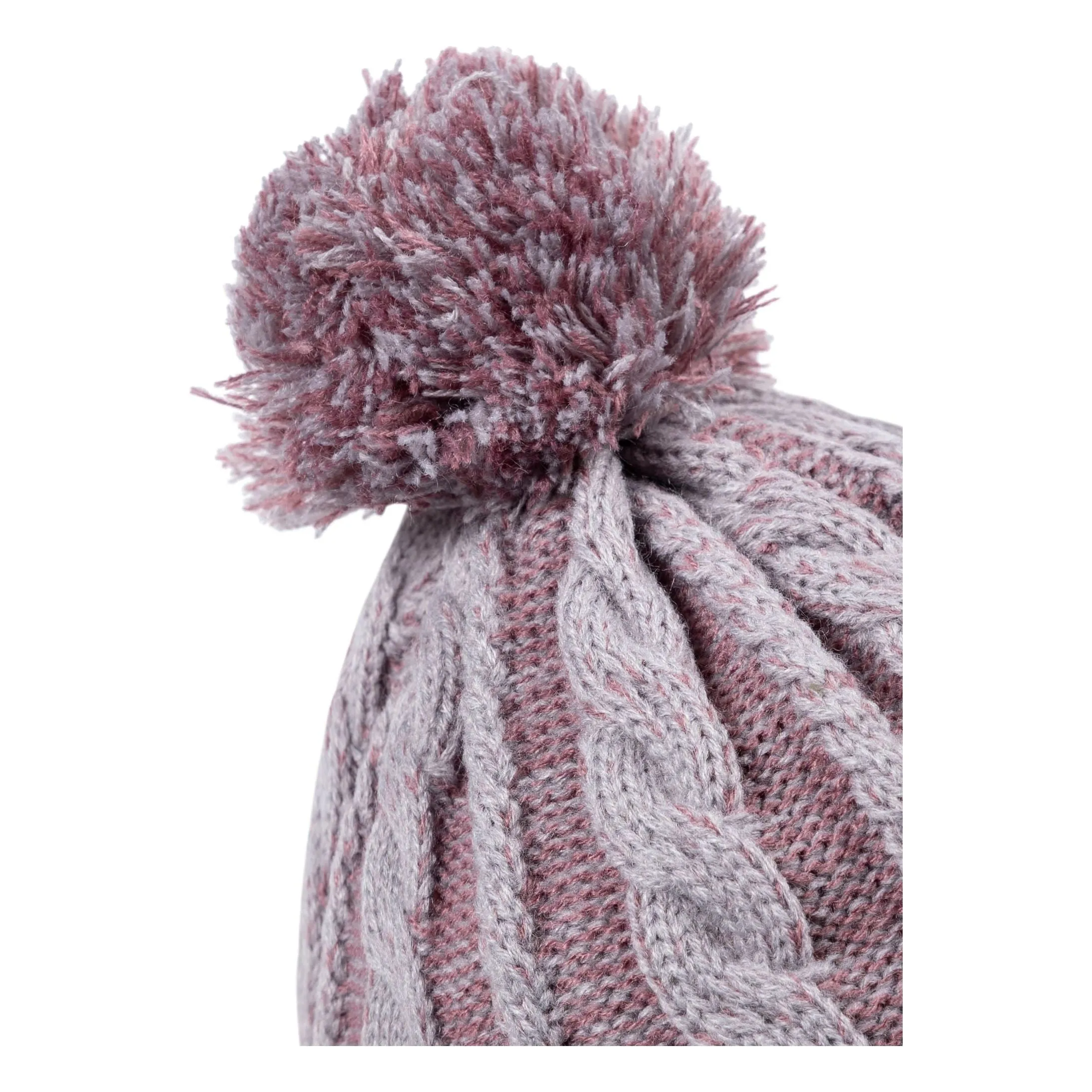 Elle Women's Fleece Lined Knitted Hat in Rose Tone