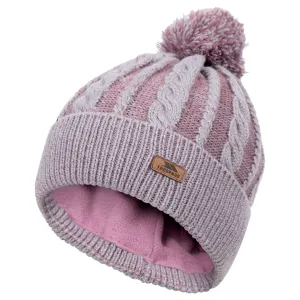 Elle Women's Fleece Lined Knitted Hat in Rose Tone