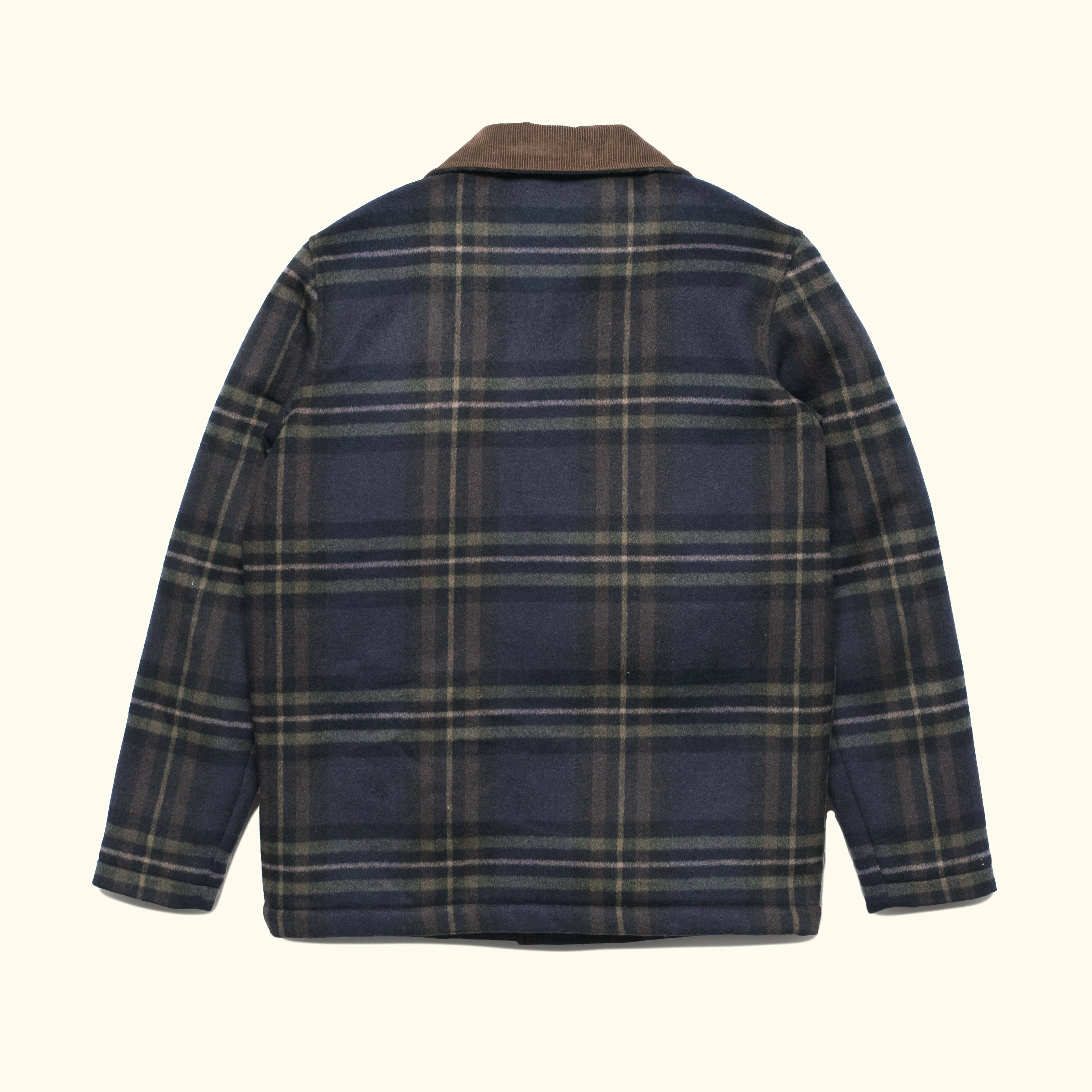 Ellis Wool Jacket | Navy Plaid and Corduroy