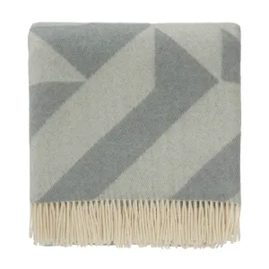 Farum Merino Blanket [Grey blue/Cream]