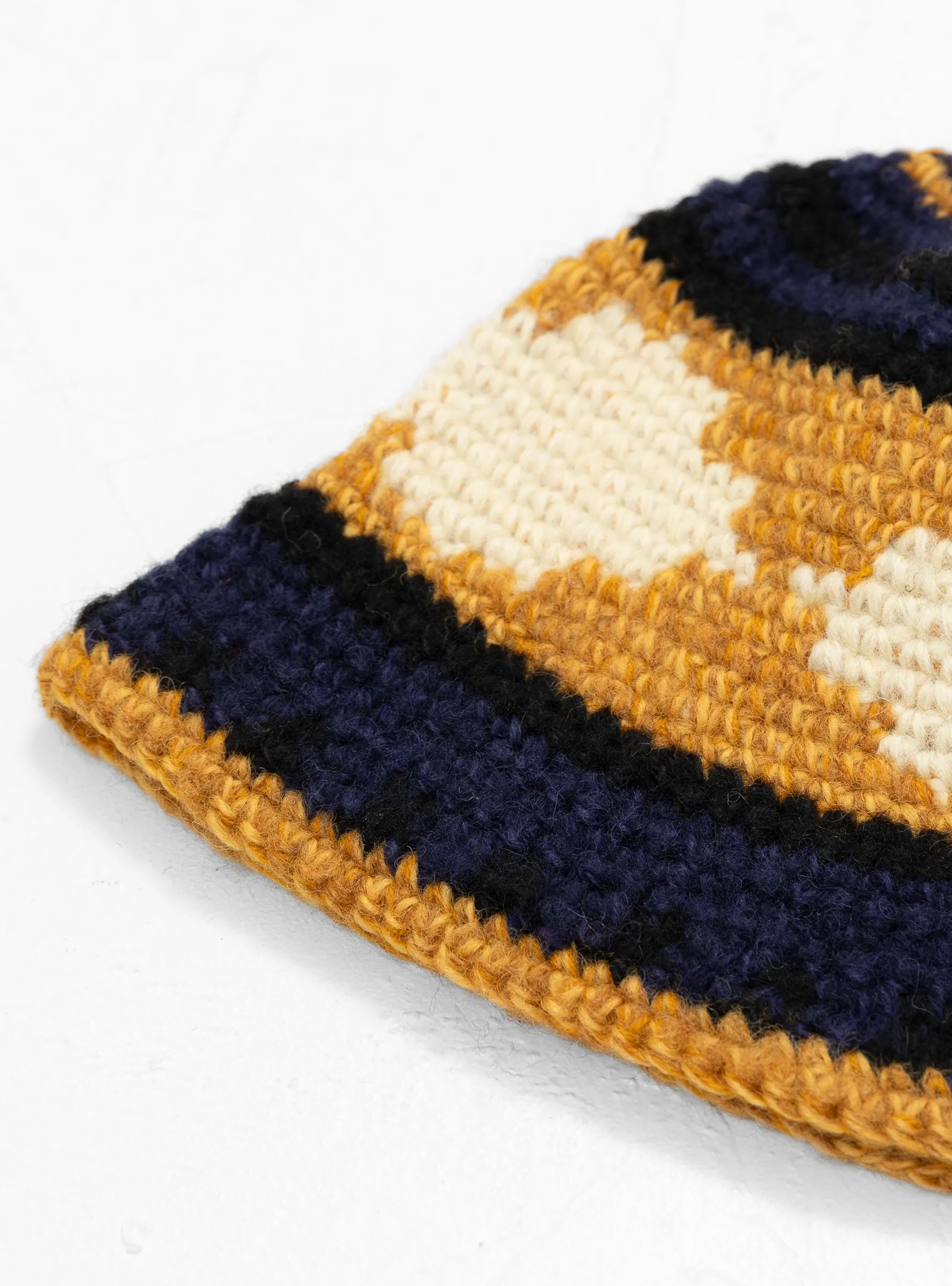 Fine Hand Knit Hat Navy