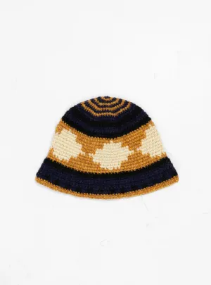 Fine Hand Knit Hat Navy