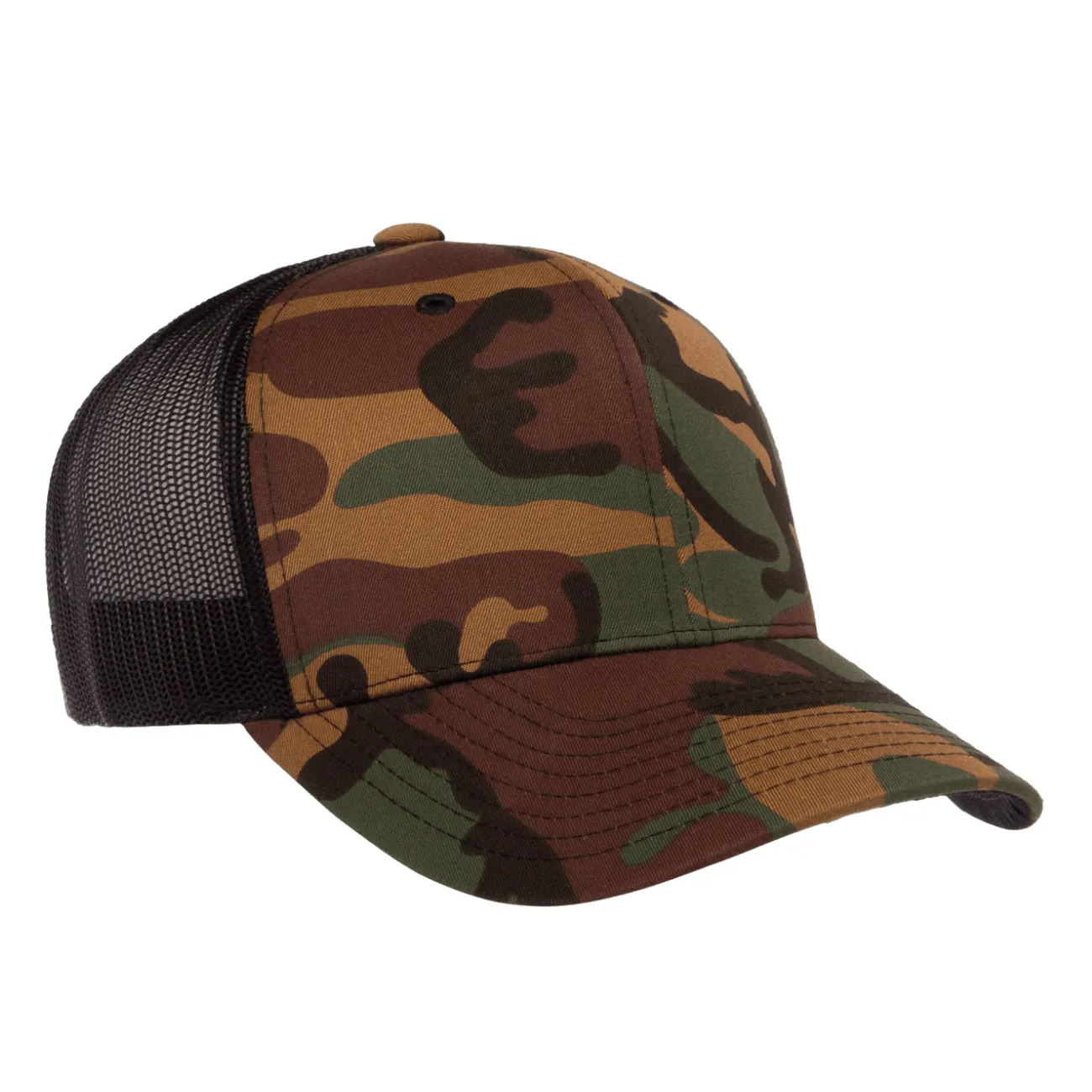 Flexfit Retro Yupoong Camo Mesh Trucker Hat