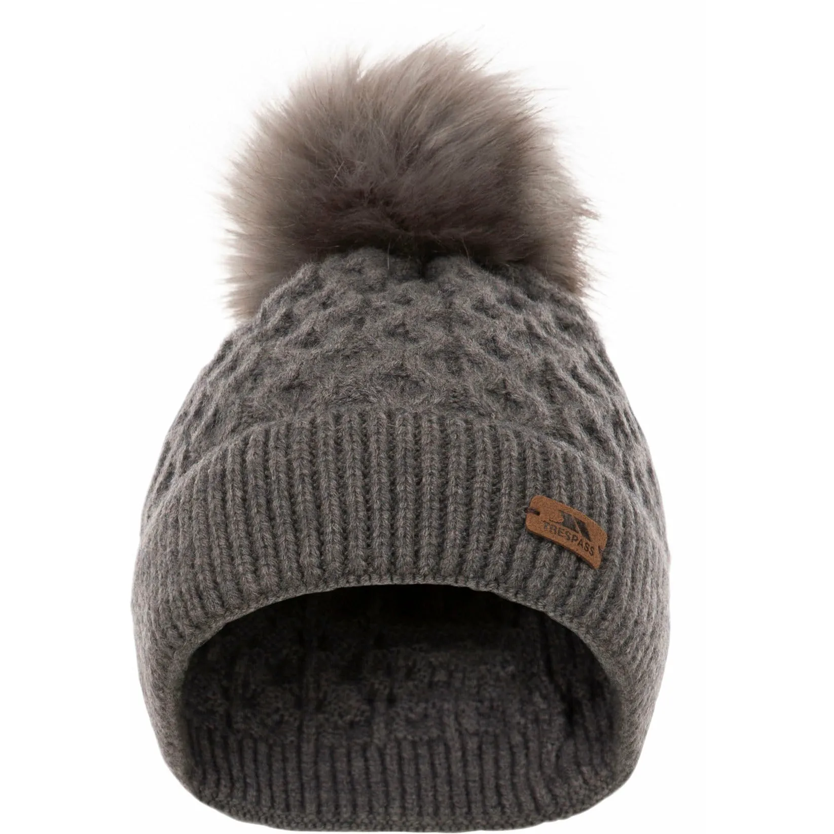 Freja Women's Chunky Knitted Hat in Dark Grey