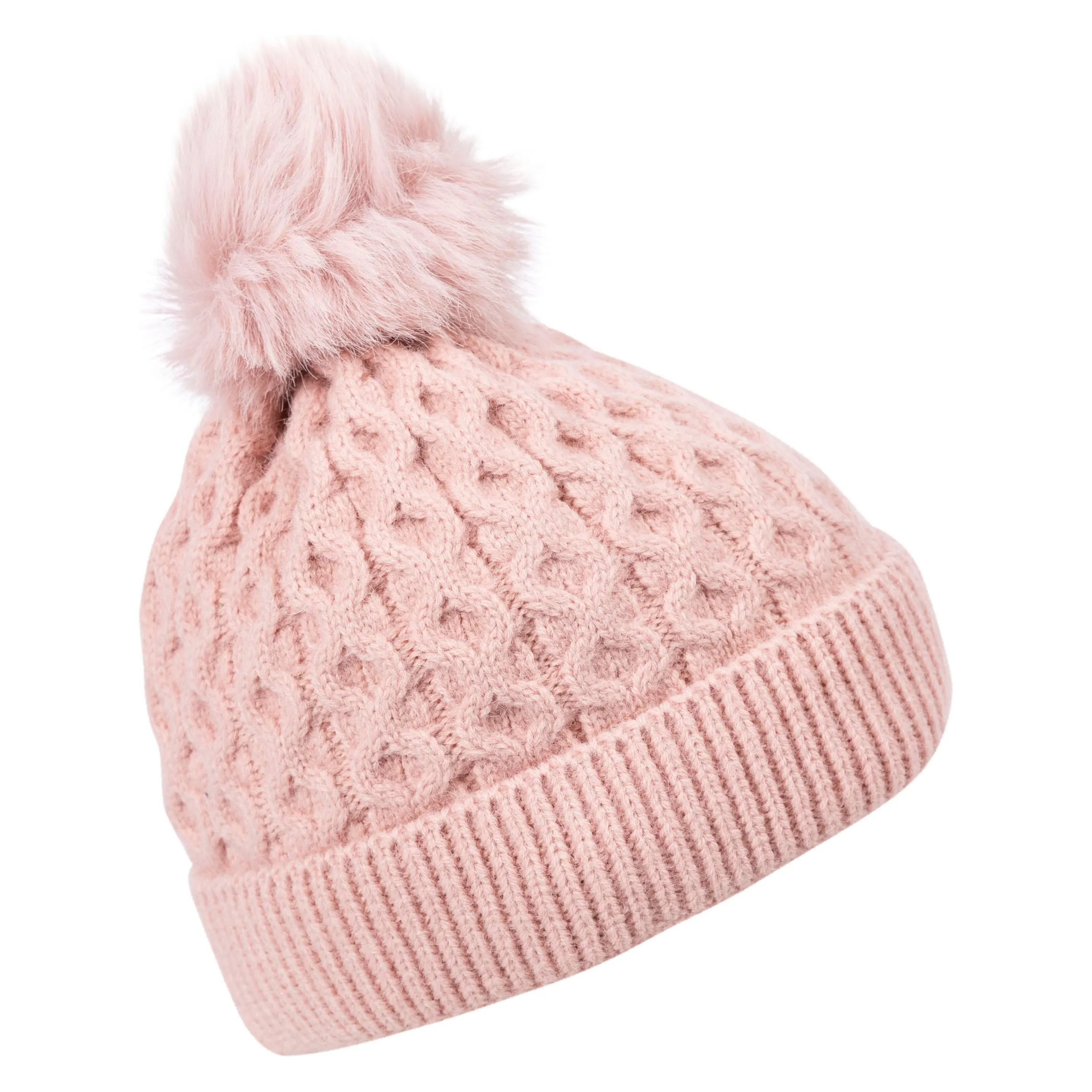 Freja Women's Chunky Knitted Hat in Misty Rose