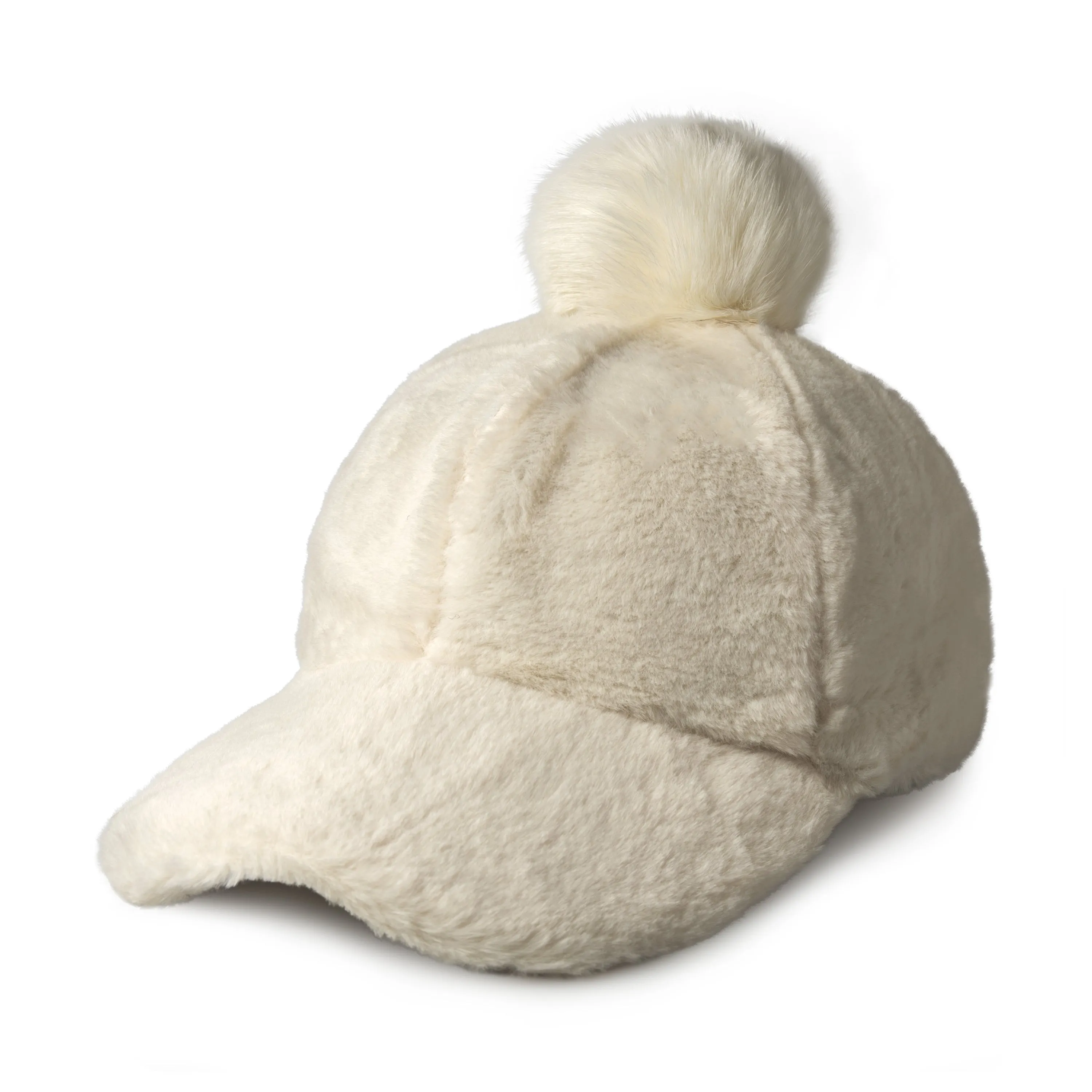 Fur Pom Baseball Cap