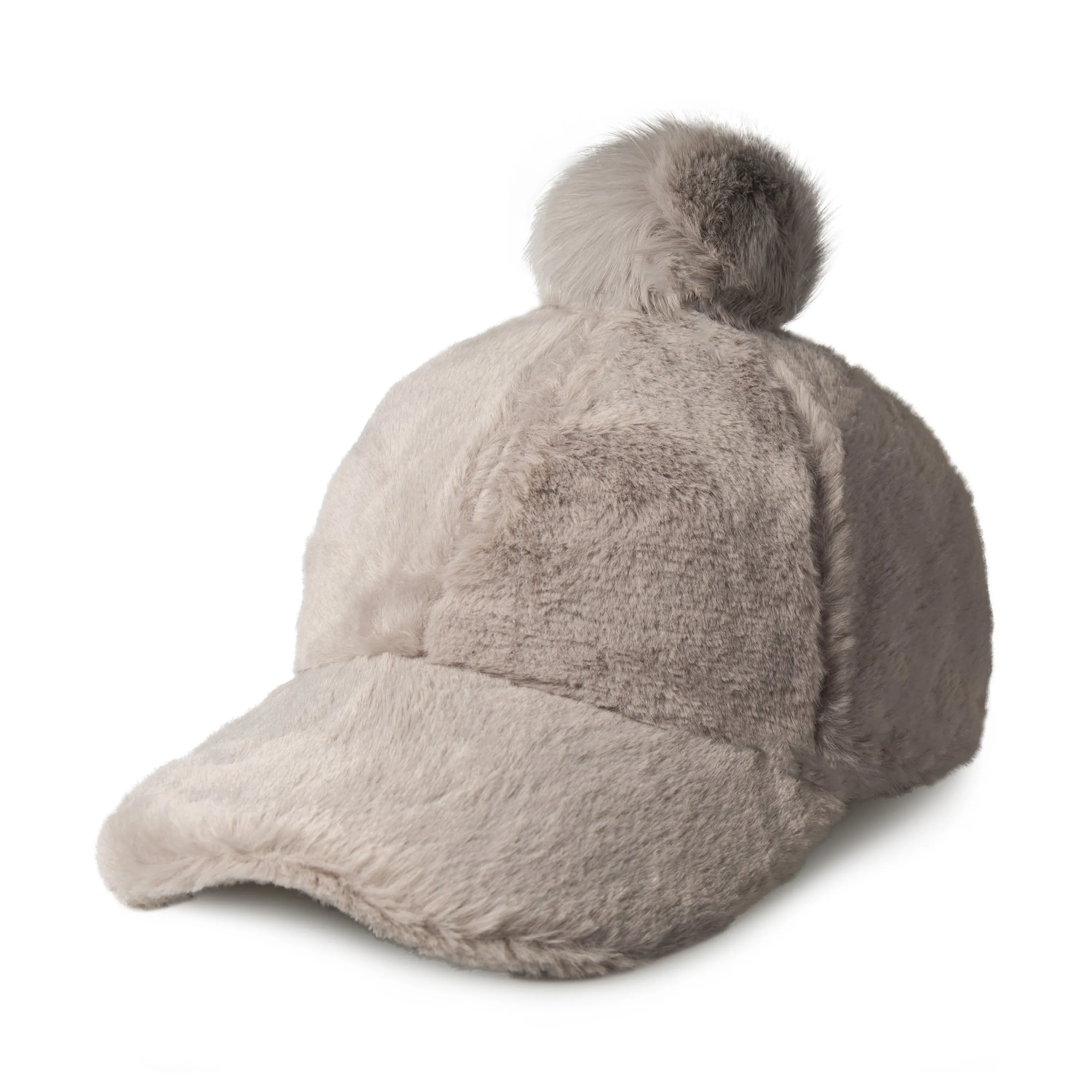 Fur Pom Baseball Cap