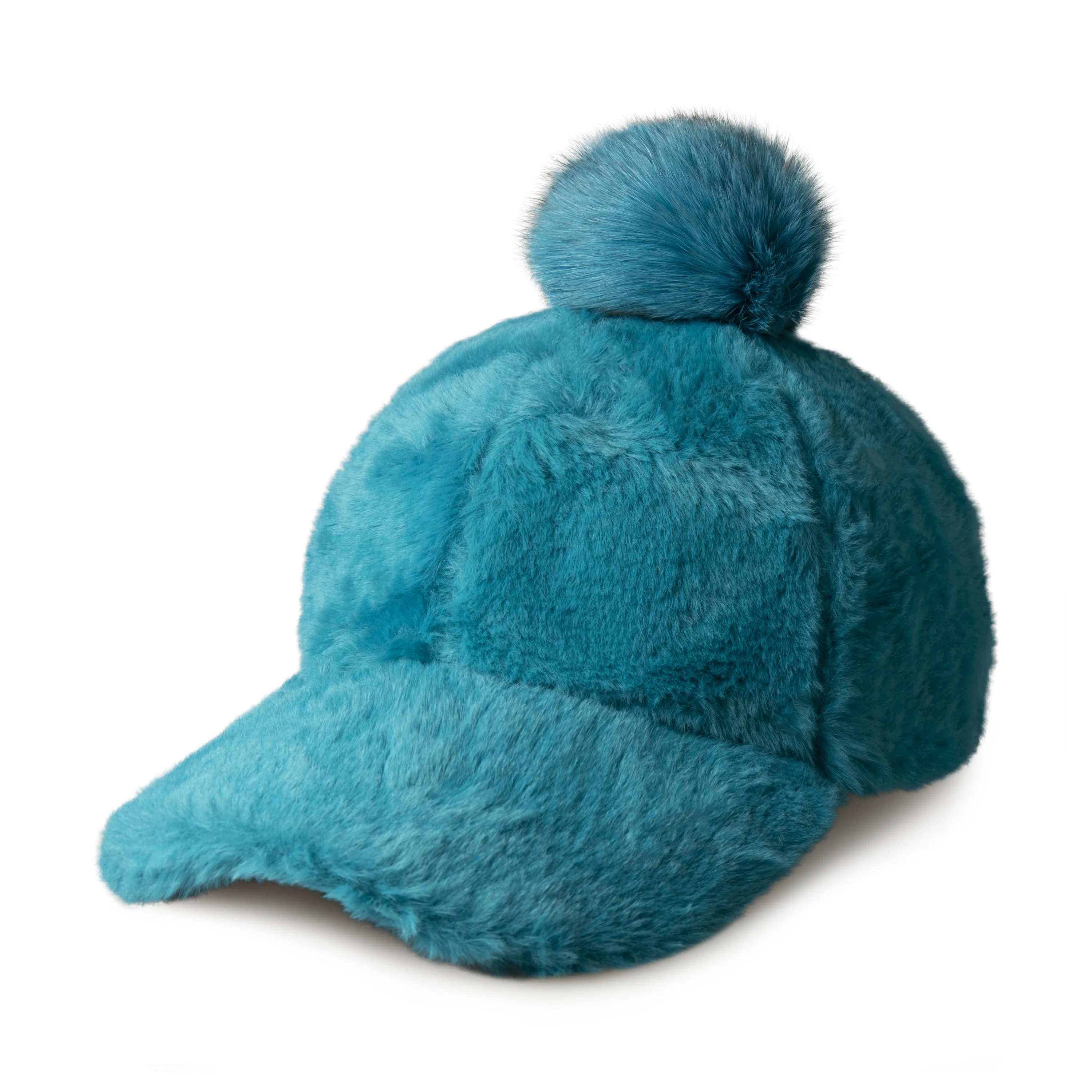 Fur Pom Baseball Cap