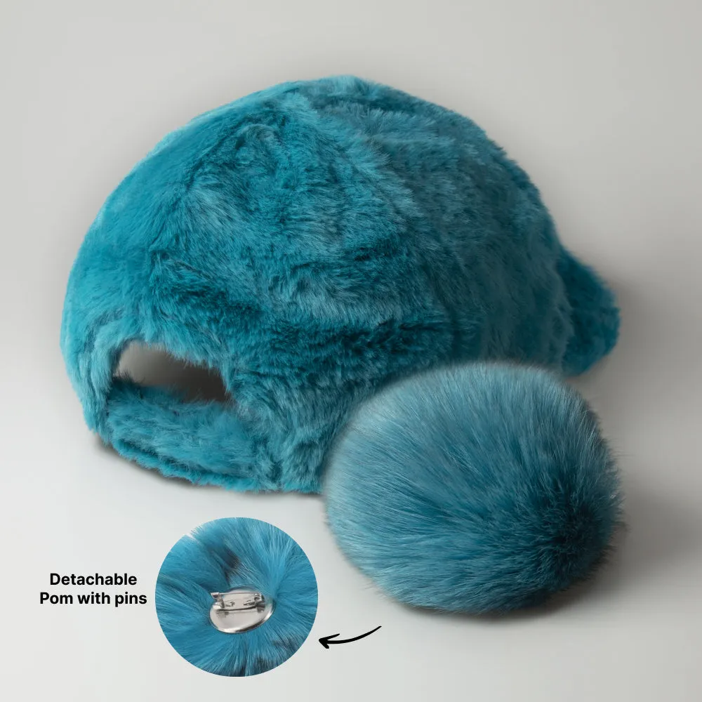 Fur Pom Baseball Cap