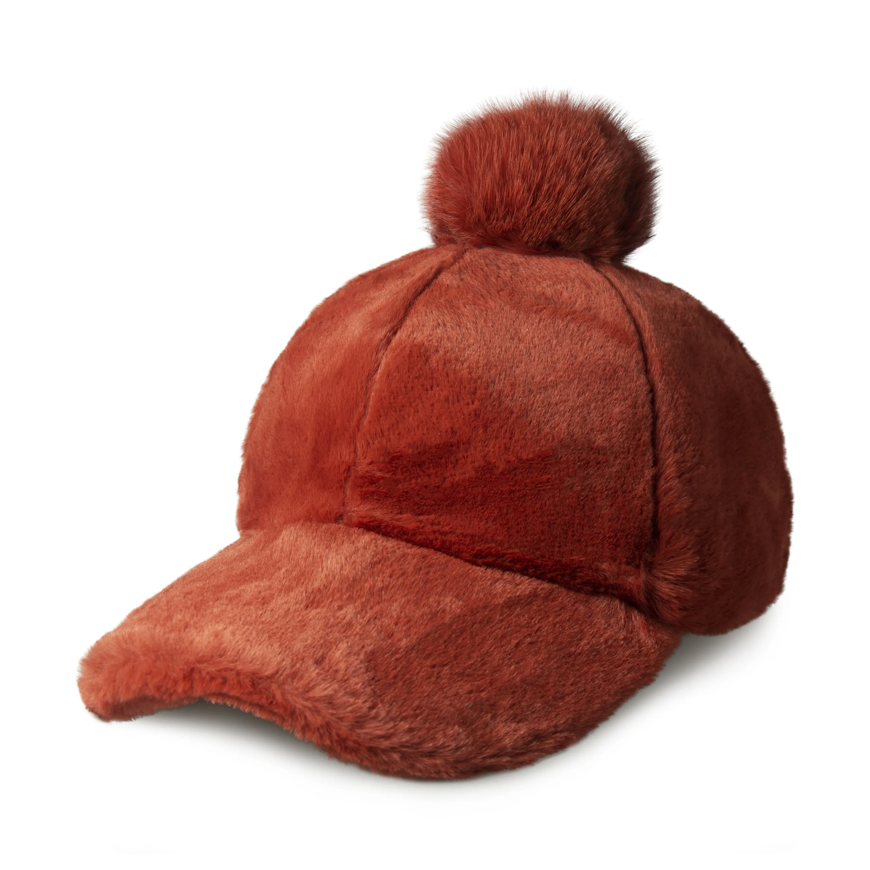 Fur Pom Baseball Cap