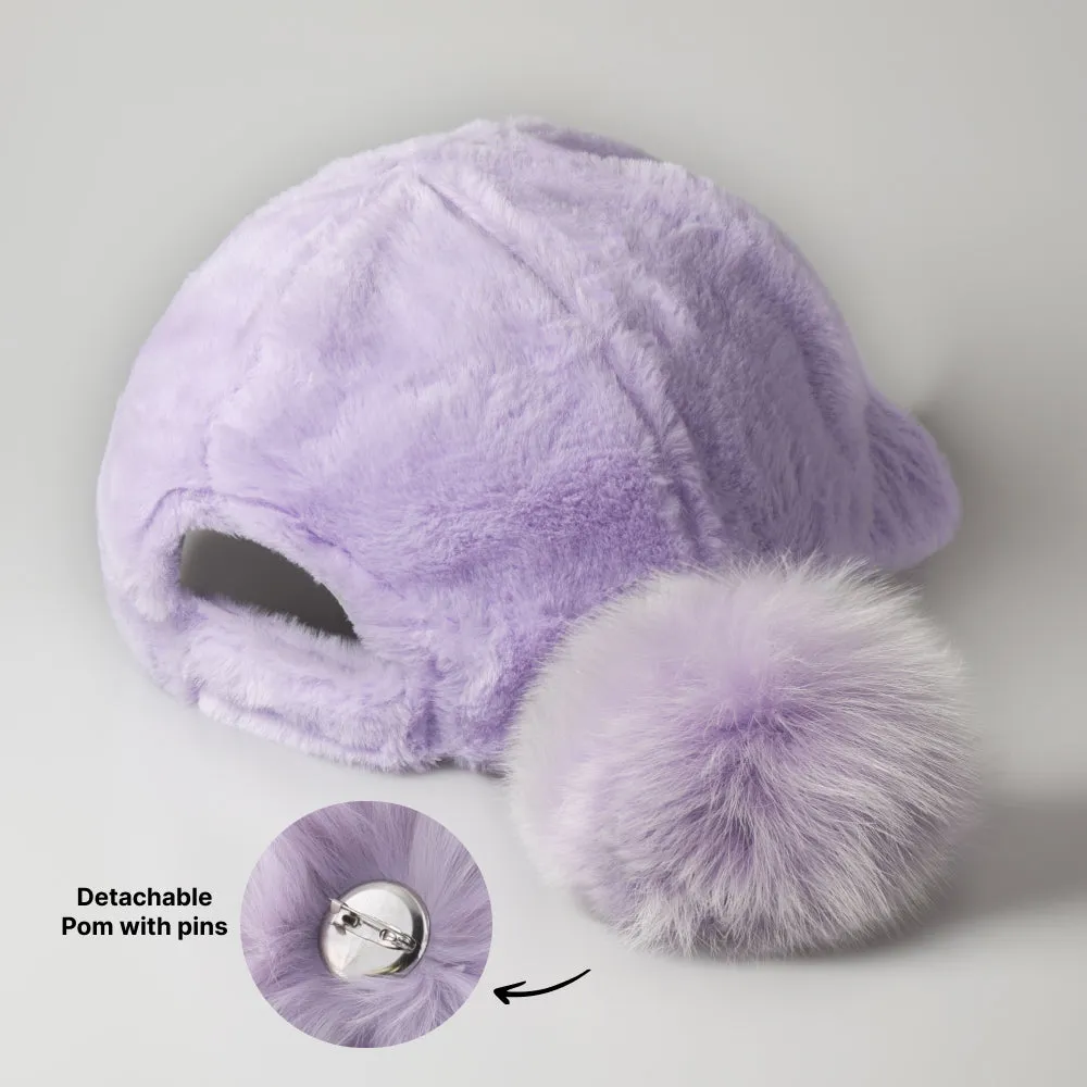 Fur Pom Baseball Cap