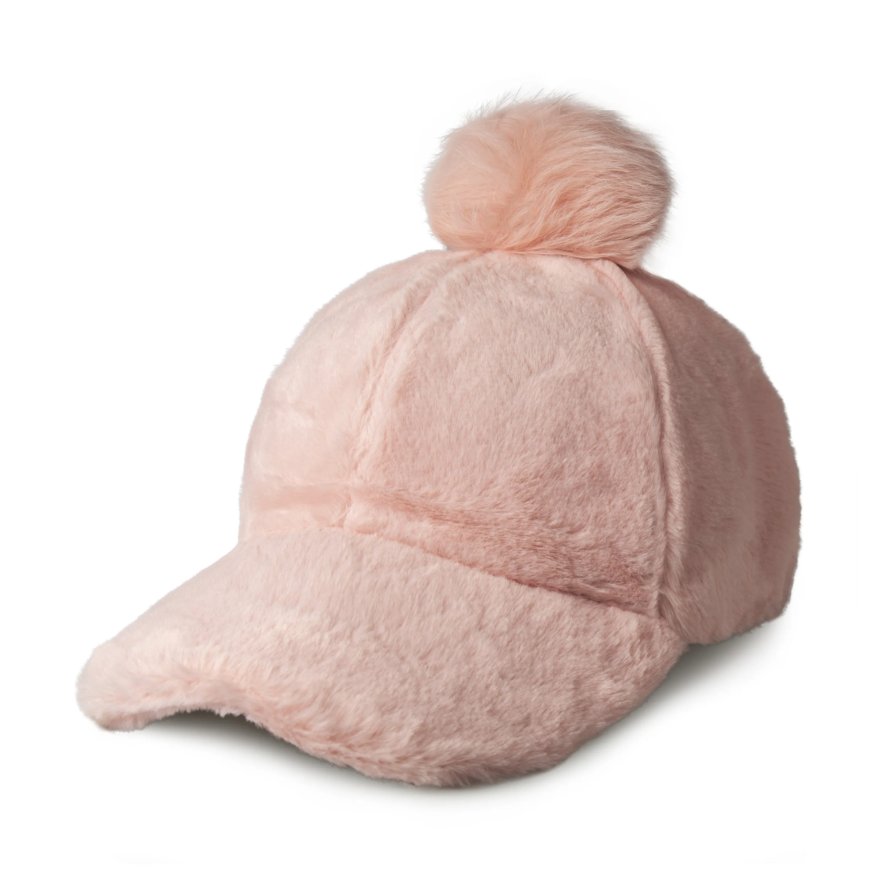 Fur Pom Baseball Cap