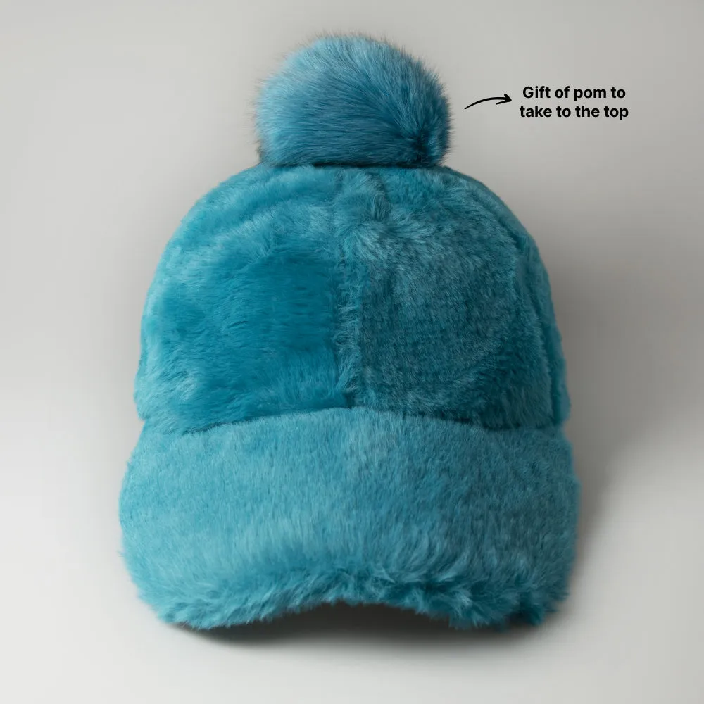 Fur Pom Baseball Cap