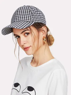 Gingham Baseball Cap