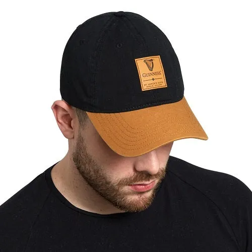 Guinness Black & Caramel Cap with Leather Patch